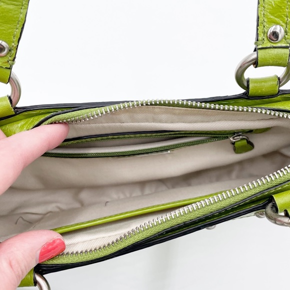 Gianni Bini Y2K 2000s Style Bright Lime Green Studded Mini Shoulder Bag - Picture 4 of 7